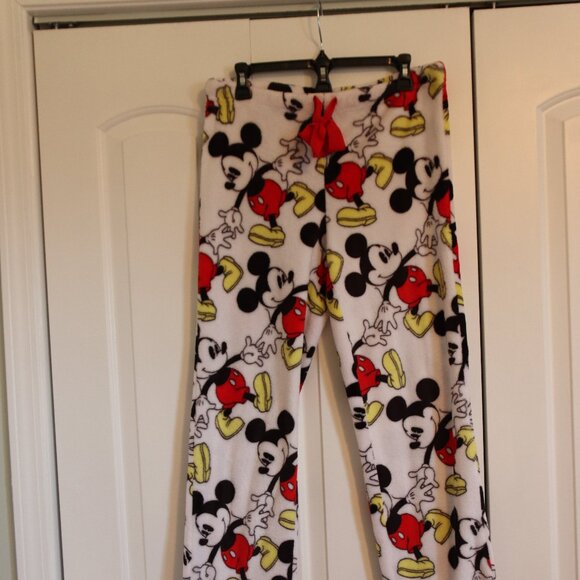 Disney Micky Mouse fleece sleep pants: comfy, warm, draw string elastic waist M - Picture 13 of 13